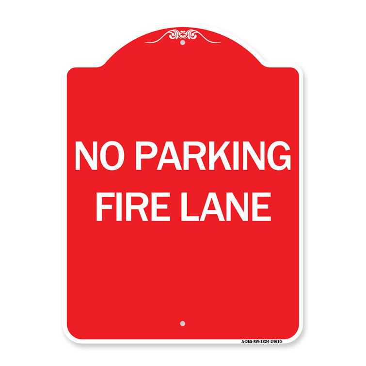 Signmission Designer Series Sign Pavement Stencil No Parking, Fire Lane/24610 Wayfair